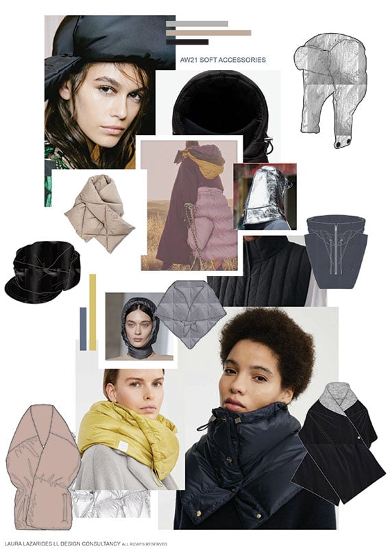 Collaged moodboard for AW21 Soft Accessories