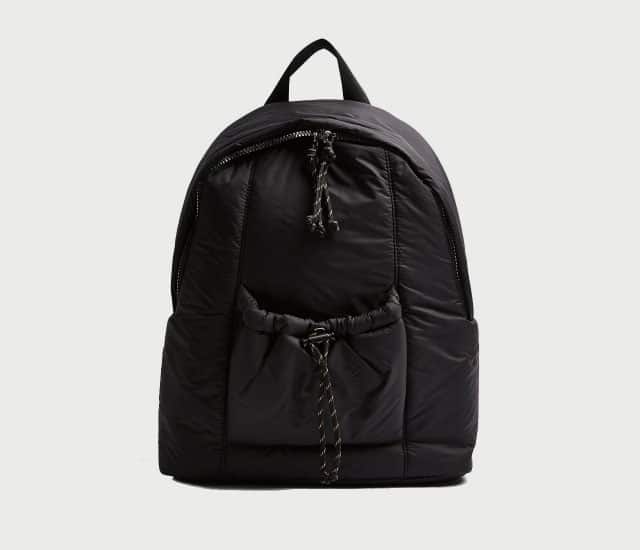 Picture of a black puffer backpack